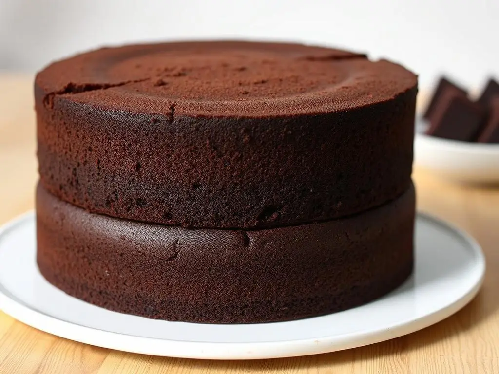 Biszkopt ciemny z 8 jaj przekrojony na trzy blaty
