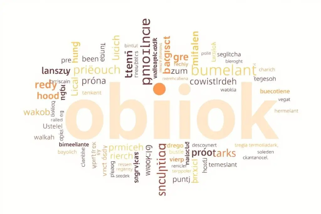 Chmura słów zawierająca synonimy słowa obibok w języku polskim
