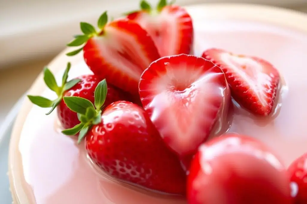 Ciasto z masą jogurtową siostry Anastazji z przezroczystą polewą z żelatyną