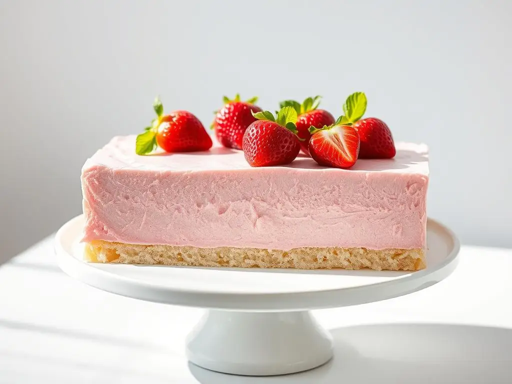 Ciasto z musem truskawkowym siostry Anastazji z dekoracją z świeżych truskawek
