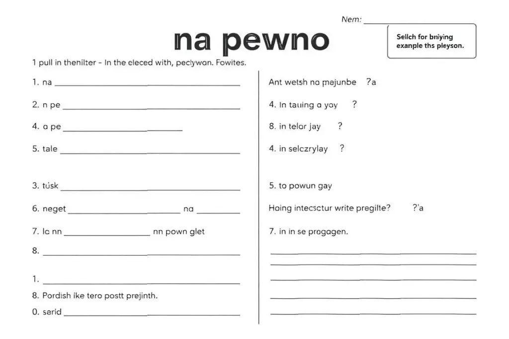 Ćwiczenia praktyczne do zapamiętania pisowni 'na pewno'