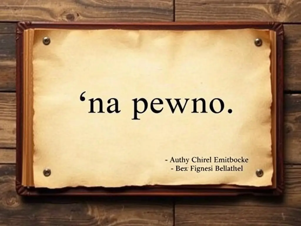 Cytaty z literatury zawierające wyrażenie 'na pewno'