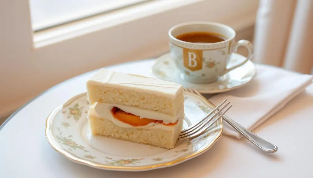 Elegancko podana porcja ciasta biała dama siostry anastazji