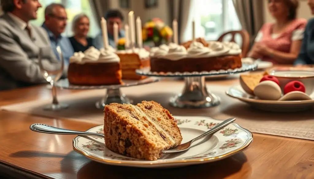 Elegancko podane ciasto Oczy Carycy na przyjęciu rodzinnym