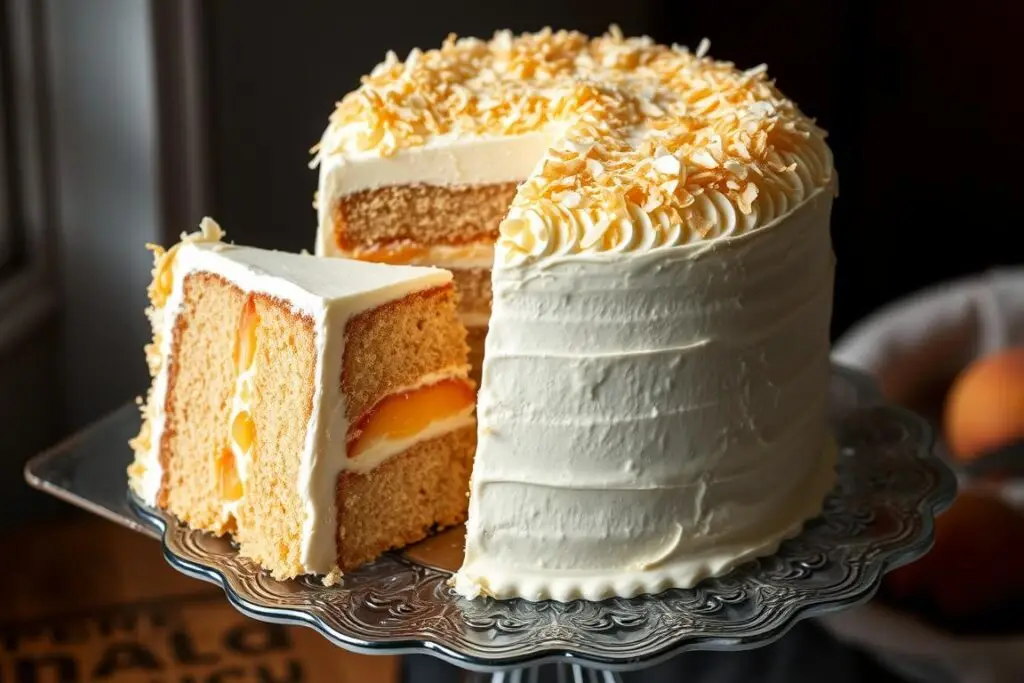 Gotowe ciasto biała dama siostry anastazji z posypką kokosową