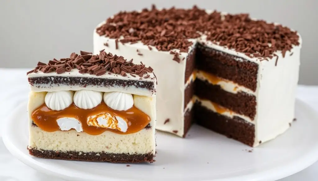 Gotowe ciasto kostka alpejska siostry anastazji w całości i w przekroju