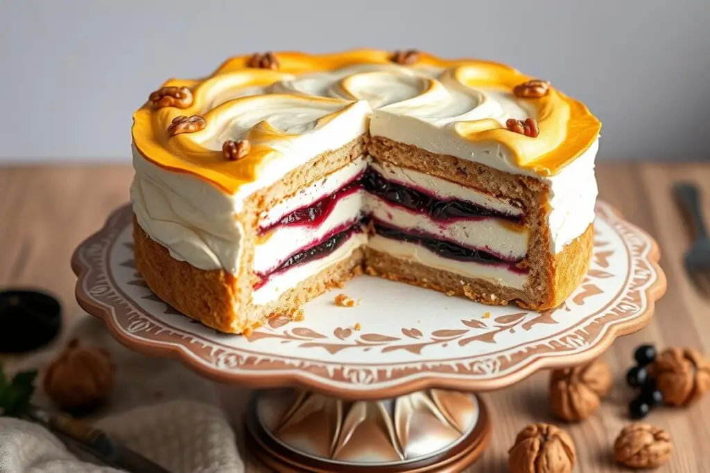 Gotowe ciasto pani Walewska siostry Anastazji z orzechami