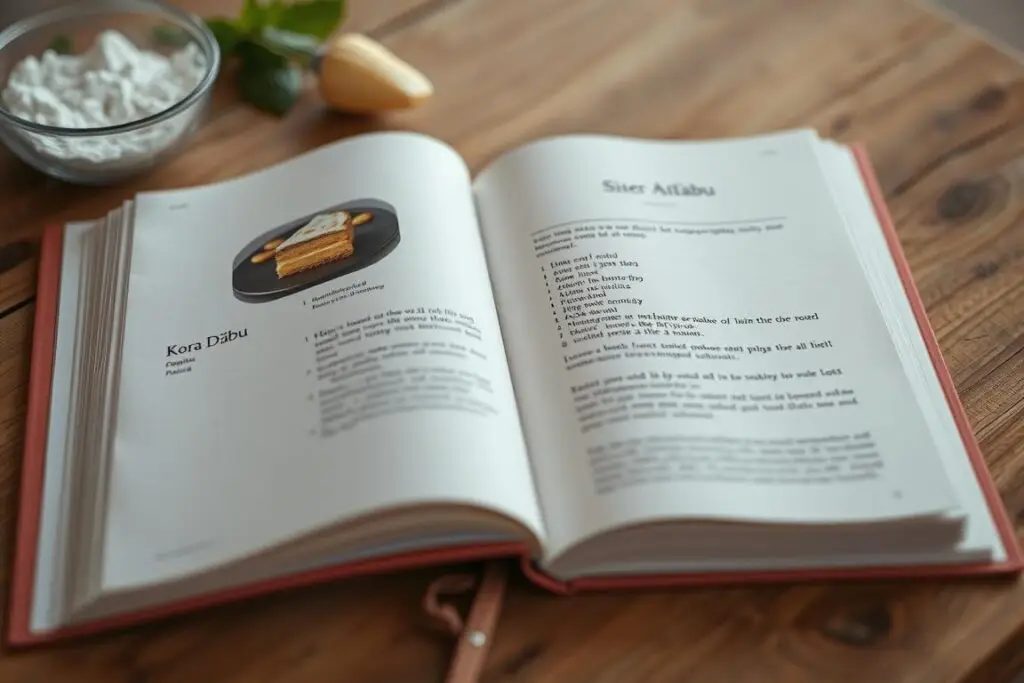 Książka kucharska Siostry Anastazji otwarta na stronie z przepisem na ciasto kora dębu