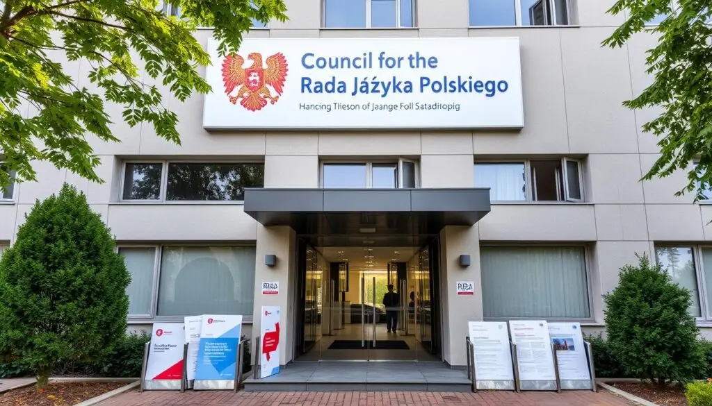 Logo Rady Języka Polskiego, instytucji czuwającej nad poprawnością współczesnej polszczyzny, kto wymyślił język polski