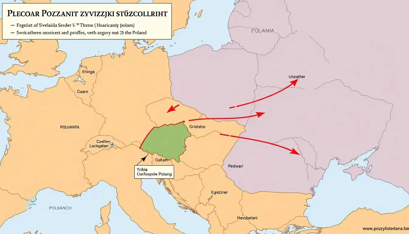 Mapa przedstawiająca migracje plemion słowiańskich na tereny dzisiejszej Polski, kto wymyślił język polski
