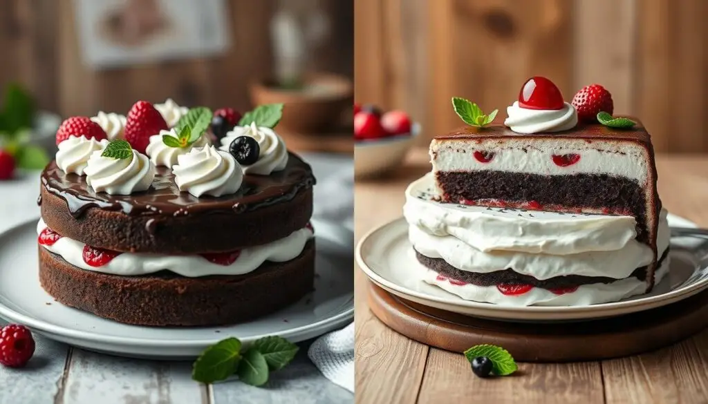 Porównanie klasycznego tortu Schwarzwälder Kirschtorte i ciasta Czarny Las Siostry Anastazji