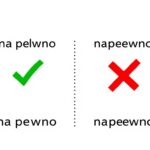 Porównanie poprawnej pisowni 'na pewno' z niepoprawną 'napewno'