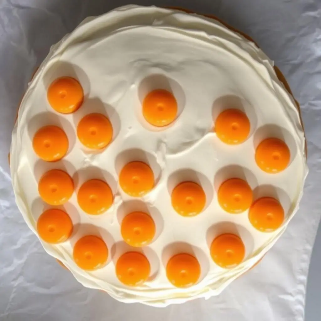 Prawidłowo ułożone delicje na warstwie kremu w cieście kora dębu