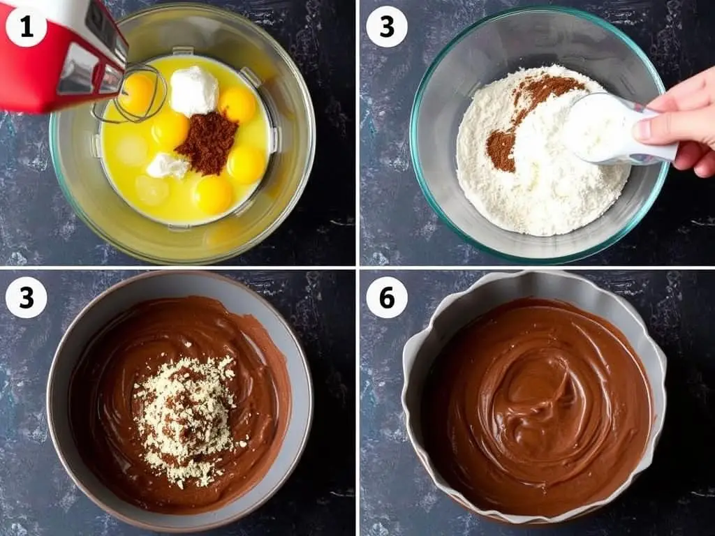 Proces przygotowania biszkoptu kakaowego do placka z rogalikami 7 days