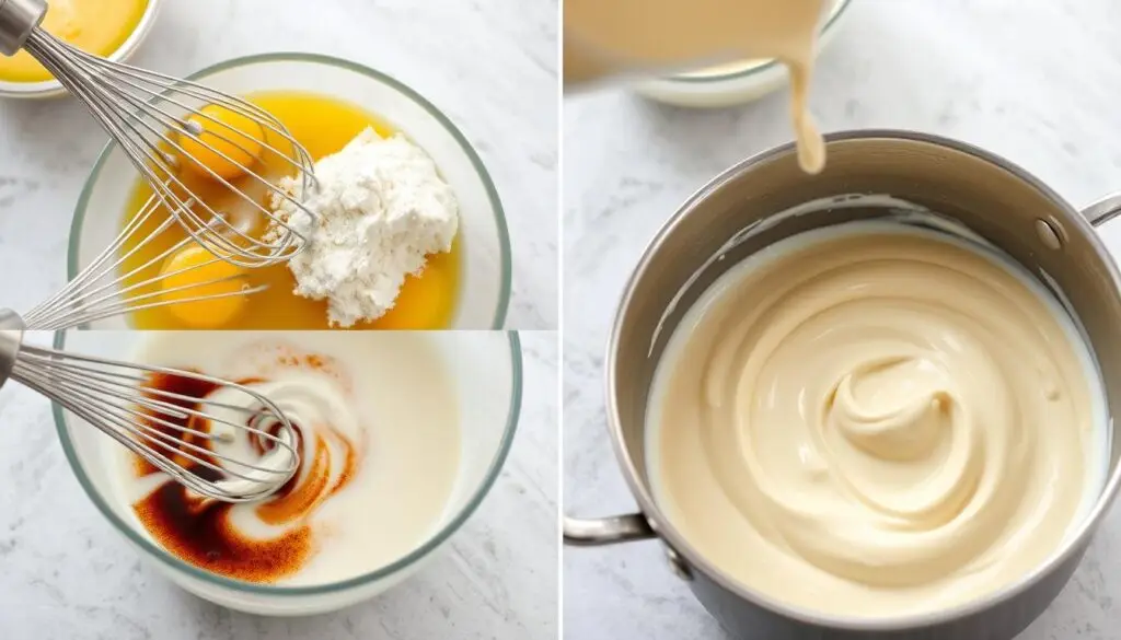 Proces przygotowania kremu kawowego do ciasta z ptasim mleczkiem Proces przygotowania kremu kawowego do ciasta z ptasim mleczkiem