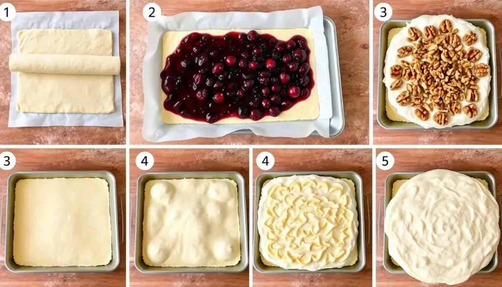 Proces składania i pieczenia ciasta pani Walewska siostry Anastazji z orzechami