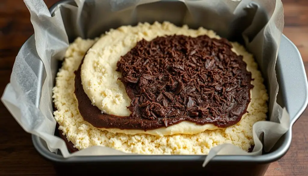 Proces składania warstw ciasta harataniec siostry Anastazji