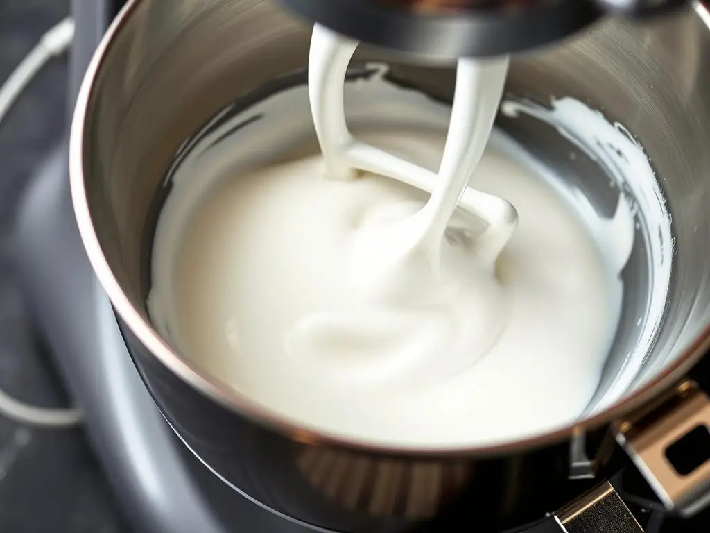 Proces ubijania białek na sztywną pianę do biszkoptu ciemnego