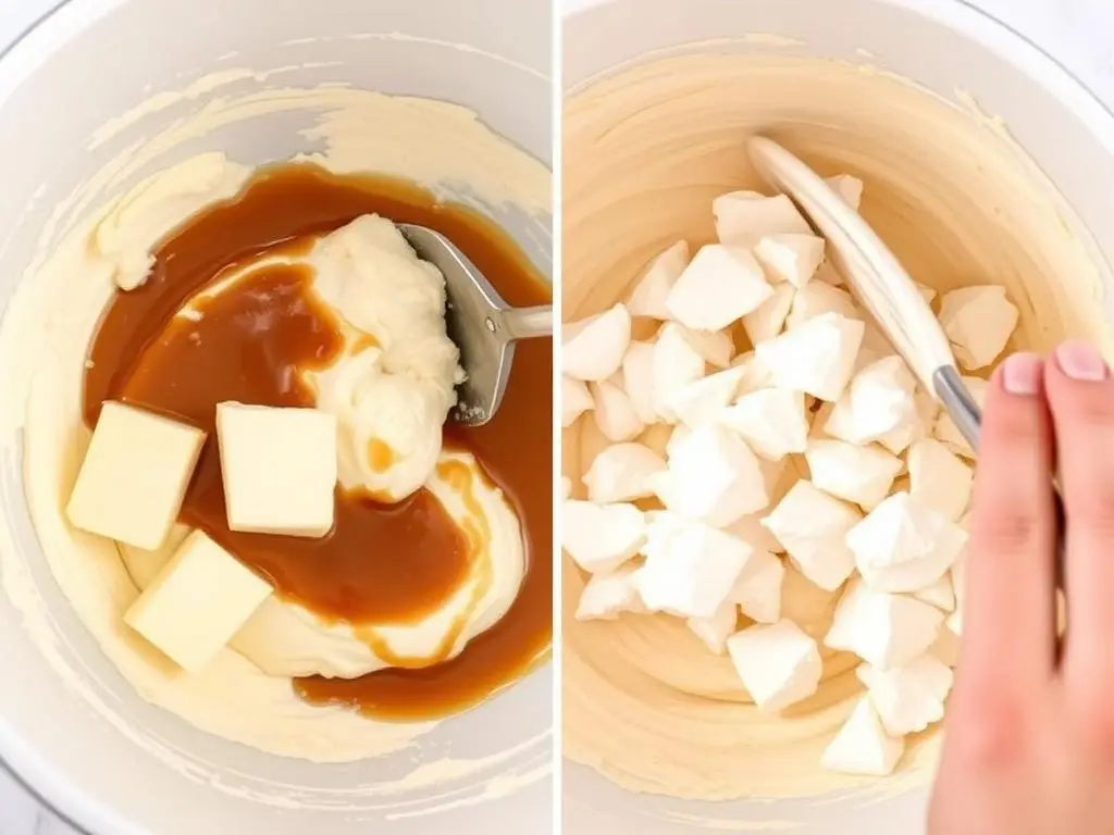 Przygotowanie masy kajmakowej z bezami do ciasta kostka alpejska siostry anastazji