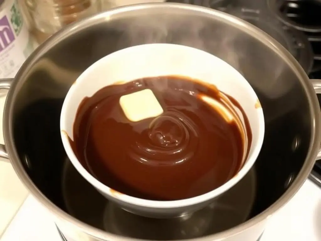Przygotowanie polewy czekoladowej do ciasta siostry Anastazji