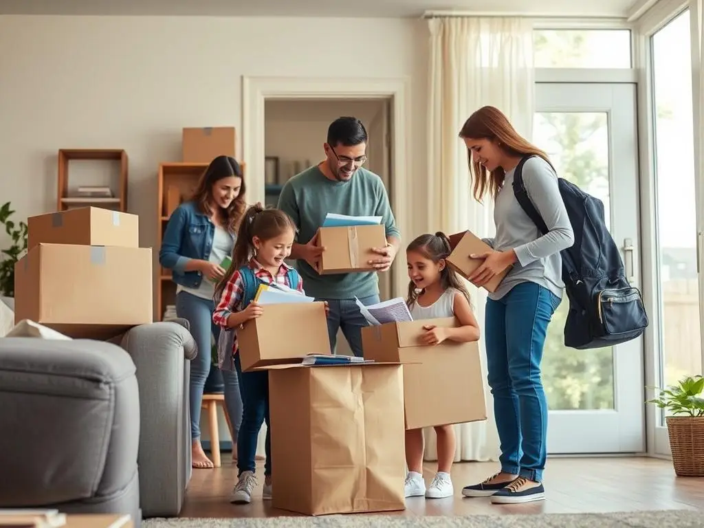 Rodzina przeprowadzająca się do nowego miejsca zamieszkania, co wymaga przeniesienia do innej szkoły Rodzina przeprowadzająca się do nowego miejsca zamieszkania, co wymaga przeniesienia do innej szkoły