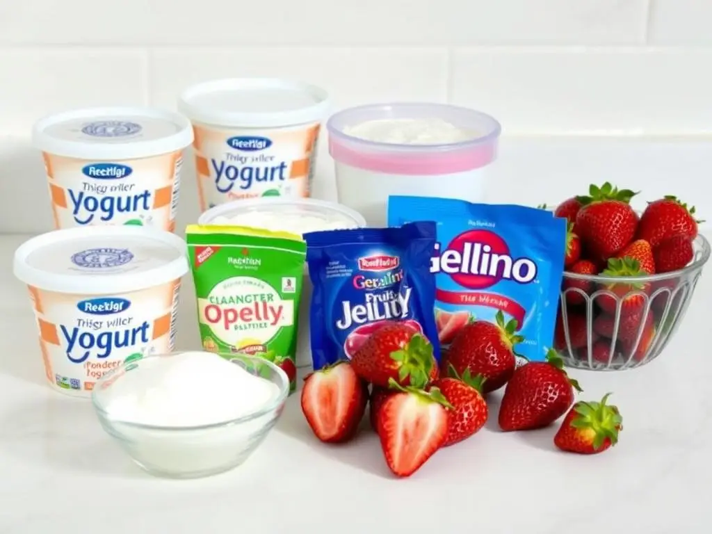 Składniki na masę jogurtową do ciasta siostry Anastazji