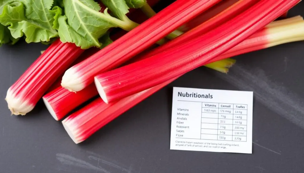 Świeże łodygi rabarbaru i ich wartości odżywcze