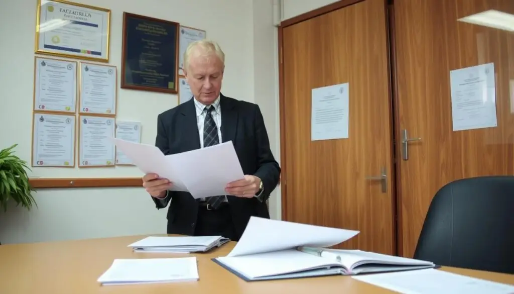 Dyrektor szkoły analizujący wniosek o zwolnienie z drugiego języka obcego
