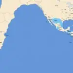 Mapa pokazująca Portugalię i Brazylię z zaznaczonymi obszarami, gdzie mówi się po portugalsku