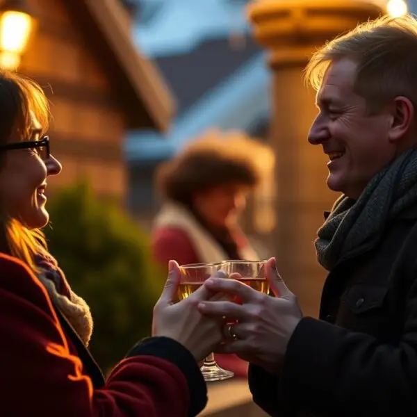 Osoby witające się słowem serwus, tradycyjne powitanie w Polsce