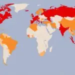 Mapa krajów, gdzie język hiszpański jest używany jako język urzędowy