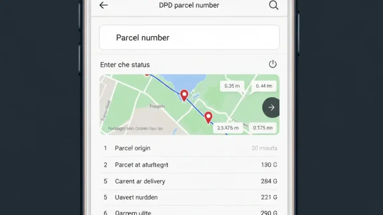 Ekran aplikacji DPD ze śledzeniem przesyłki i mapą dostawy