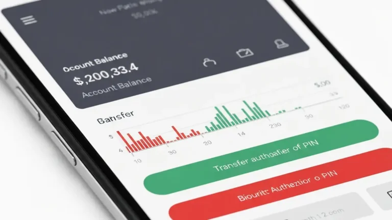 Ekran aplikacji Santander na smartfonie z interfejsem przelewów i autoryzacji transakcji