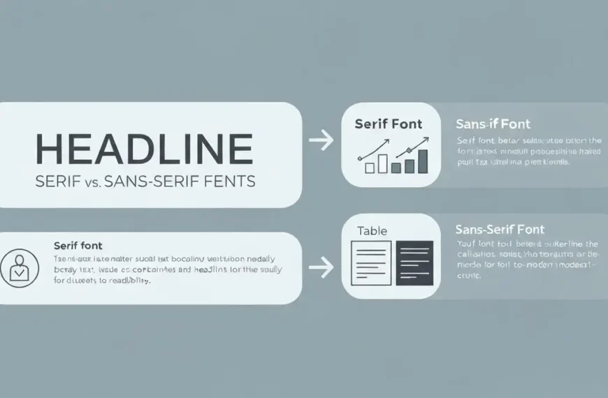 Porównanie różnych czcionek w slajdzie PowerPointa z przykładami serif, sans-serif, i dekoracyjnych czcionek