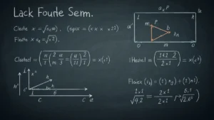 Trzy rodzaje średnich: arytmetyczna, ważona i geometryczna - wzory i symbole matematyczne na tablicy