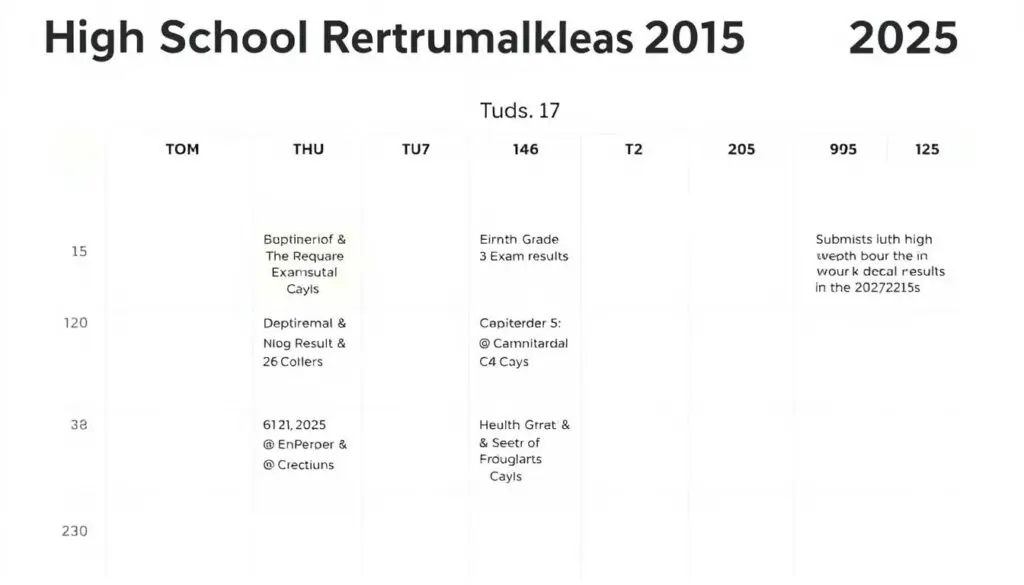 Kalendarz z zaznaczonymi terminami rekrutacji do szkół ponadpodstawowych
